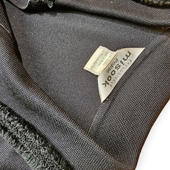 Misook Jacket Womens Medium Black Lux Collared Textured Trim Minimalist Cardigan - Picture 4 of 12